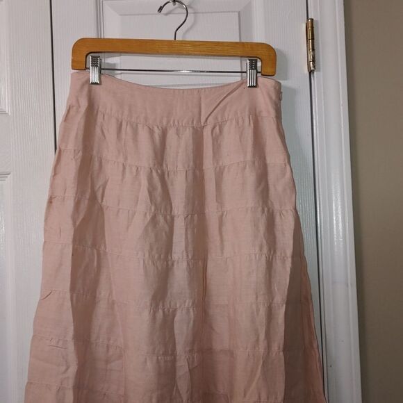 Old Navy light pink 100% linen skirt  Sz 6  EUC - Picture 3 of 5